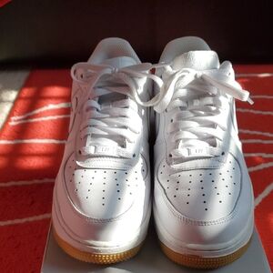 Nike White and Gum Sole Sneakers